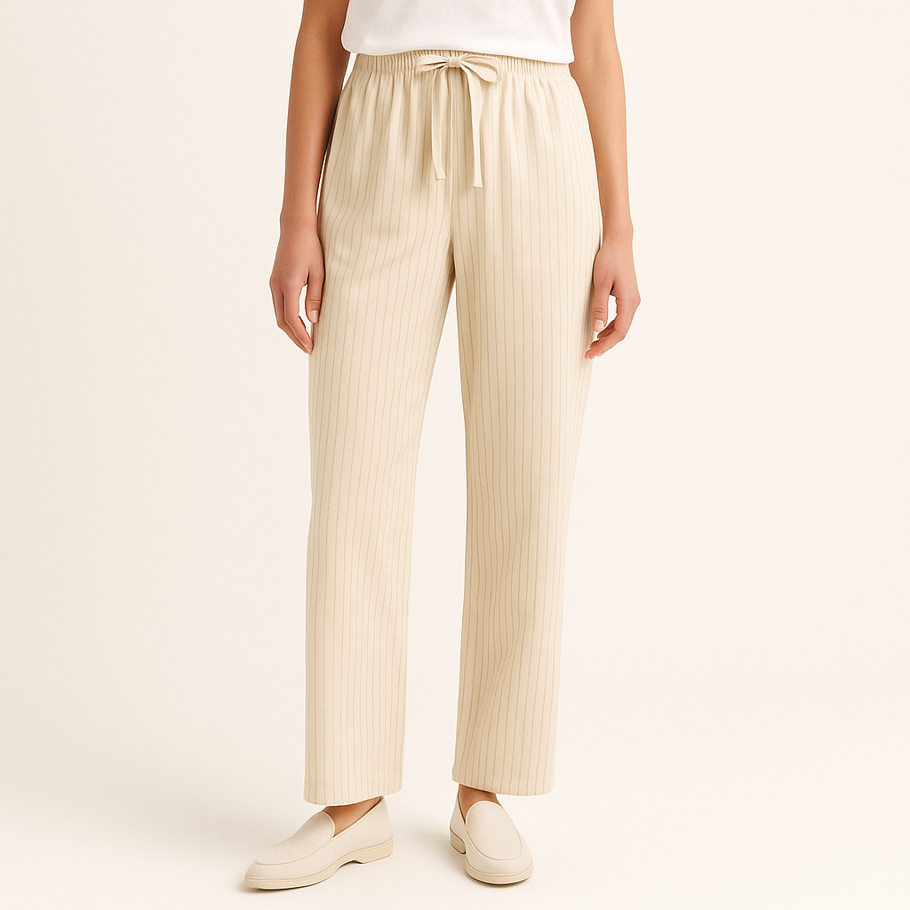 Men’s Breathable Linen Drawstring Trousers – Smart Casual Summer Pants-Cole Clothing-Beige-XS-Cole Clothing