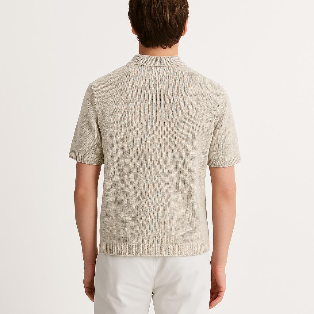 Men's Button-Up Polo Shirt – Smart Casual Summer Top-Cole Clothing-Cole Clothing