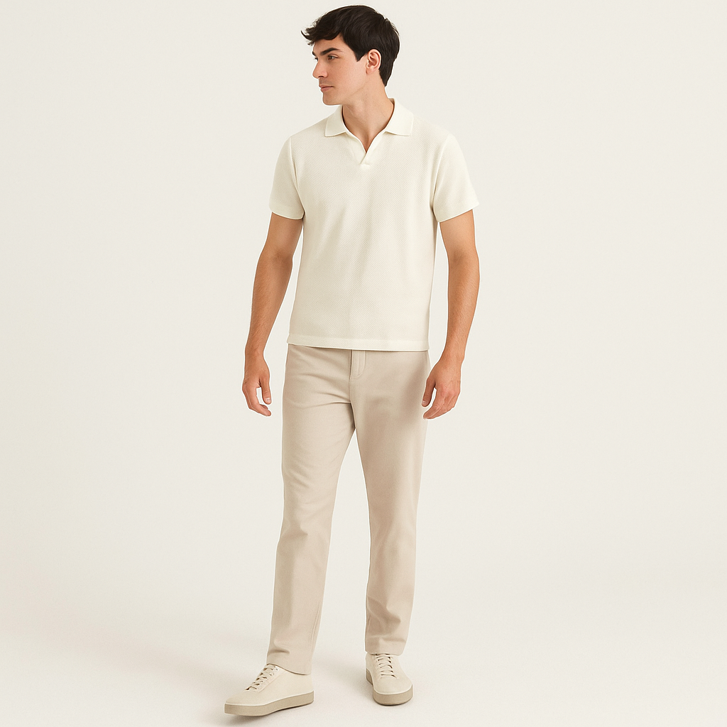 Men's Elegant Short Sleeve Polo Shirt – Smart Casual-Cole Clothing-White-S-Cole Clothing