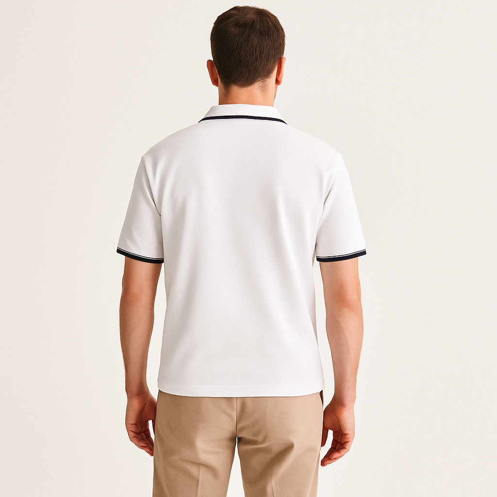 Men's Quarter Zip Polo Shirt – Slim Fit Summer Golf Top-Cole Clothing-Cole Clothing