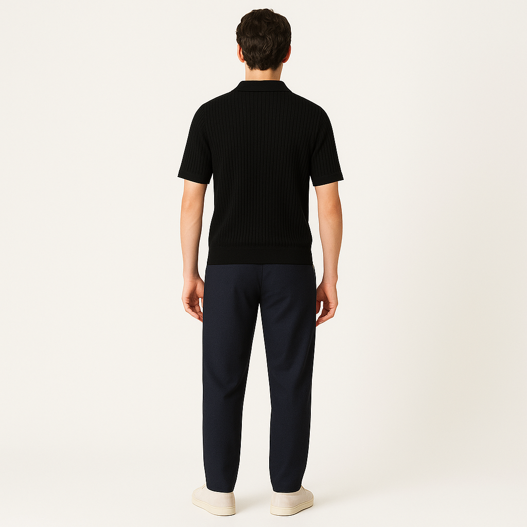 Men's Striped Polo Shirt – Smart Casual Fit-Cole Clothing-Cole Clothing