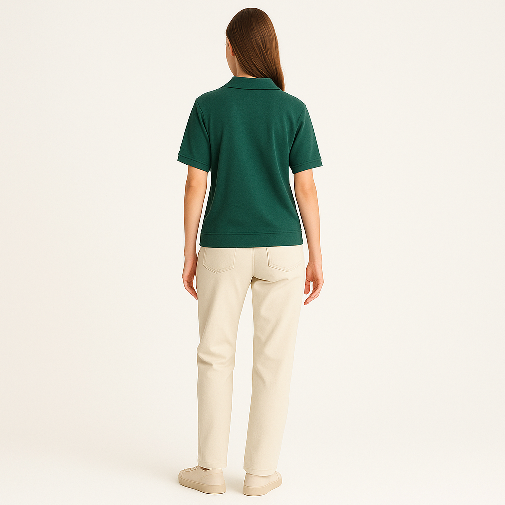 Women's Wool Blend Revere Collar T-Shirt – Smart Casual Summer Top-Cole Clothing-Cole Clothing