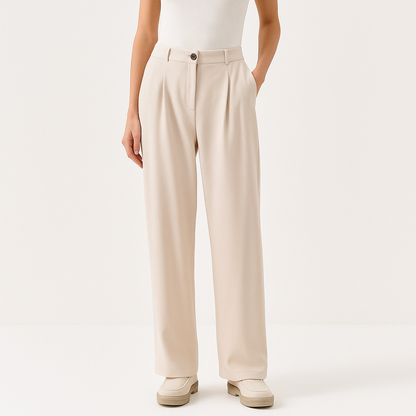 Women's High-Waisted Pleated Trousers –Cole Clothing