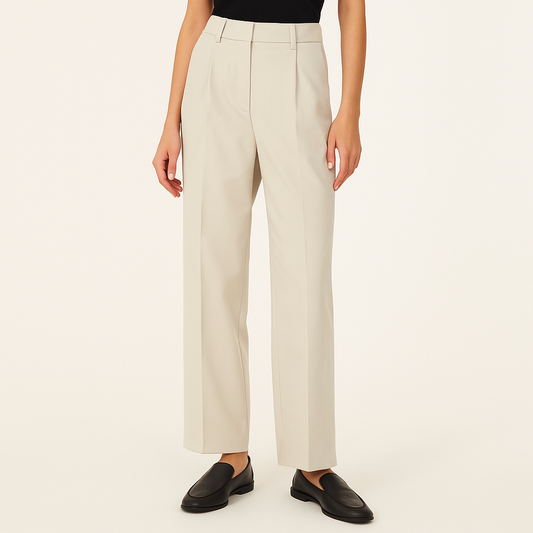 Women's High-Waisted Wide Leg Chino Trousers – Cole Clothing