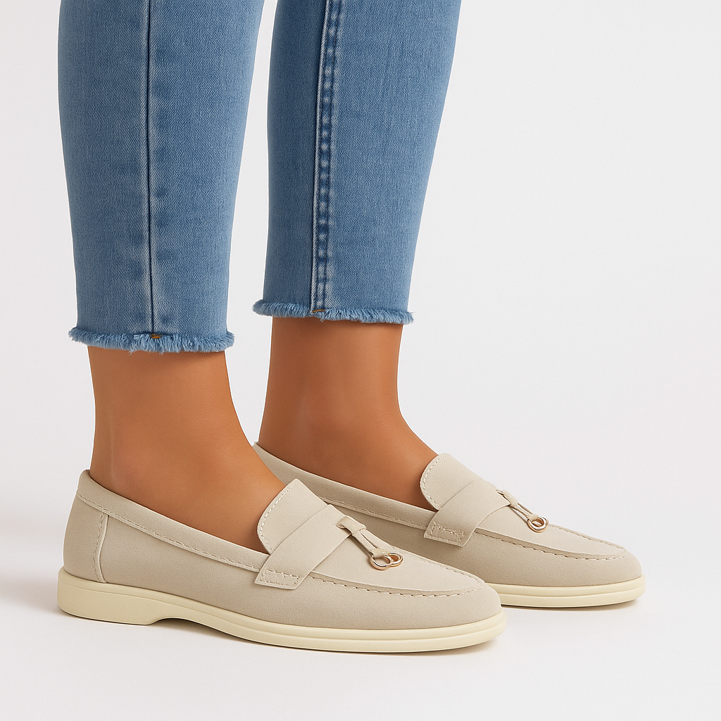 Women's Slip-On Loafers with Metallic Circle Detail-Cole Clothing-