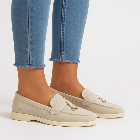 Women's Slip-On Loafers with Metallic Circle Detail-Cole Clothing-
