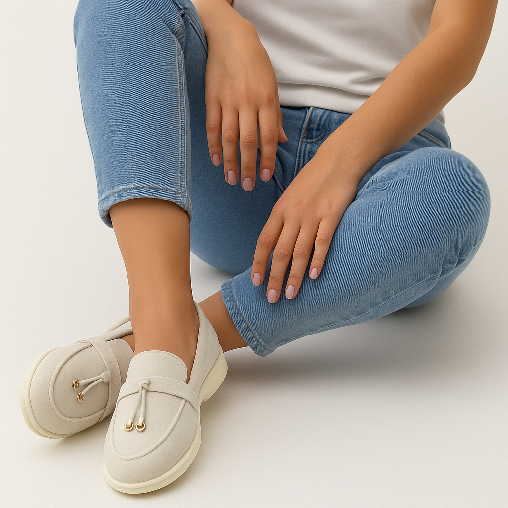 Women's Slip-On Loafers with Metallic Circle Detail-Cole Clothing
