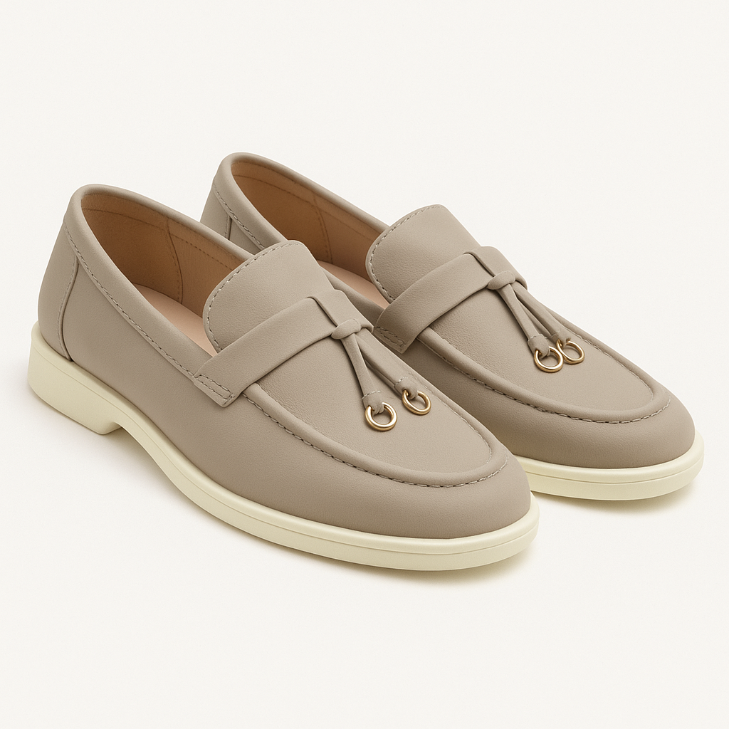 Women's Slip-On Loafers with Metallic Circle Detail-Cole Clothing